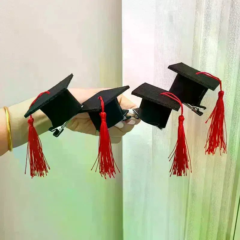 2-Pack Mini Graduation Cap Hair Clips | Party & Photo Prop