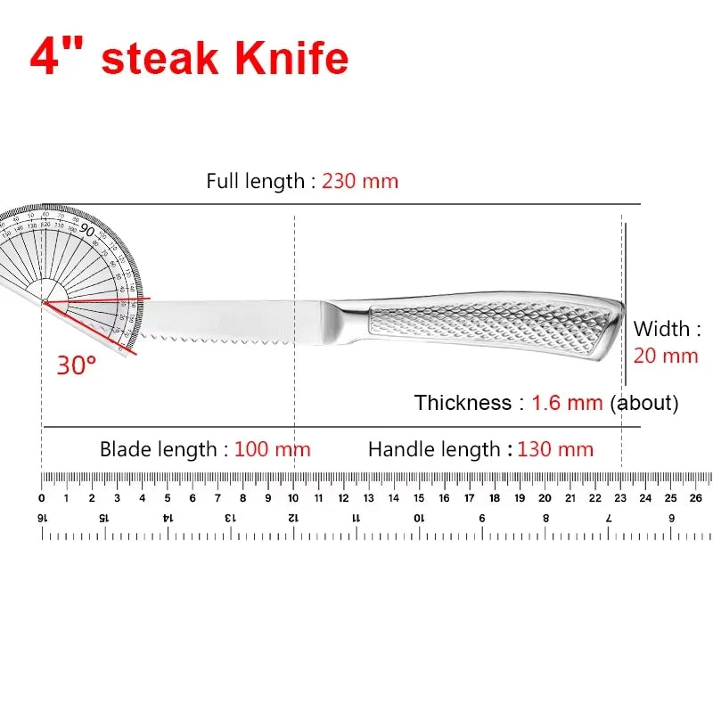 COOKCRAZE Stainless Steel Steak Knife Set – 1 to 8 Piece