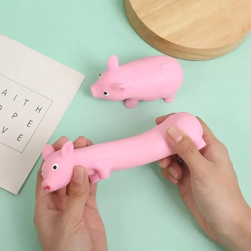 Stress Relief Kawai Pink Pig Figurines Miniature Pet Antistress