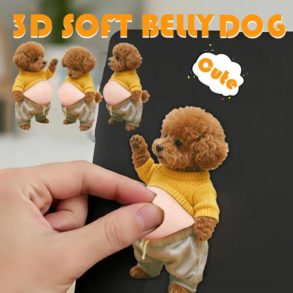Shiba Inu 3D Silicone Stress Relief Stickers – Cute Dog Decor 3-Pack