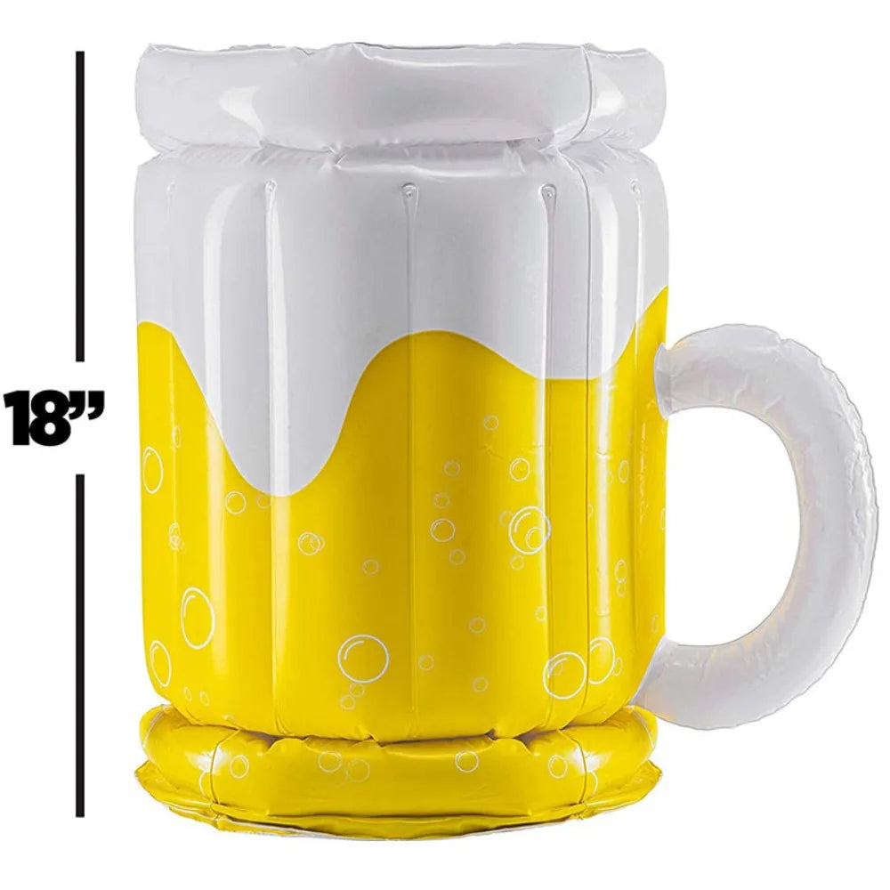 Inflatable Beer Mug Ice Bucket | Portable Party Drink Cooler