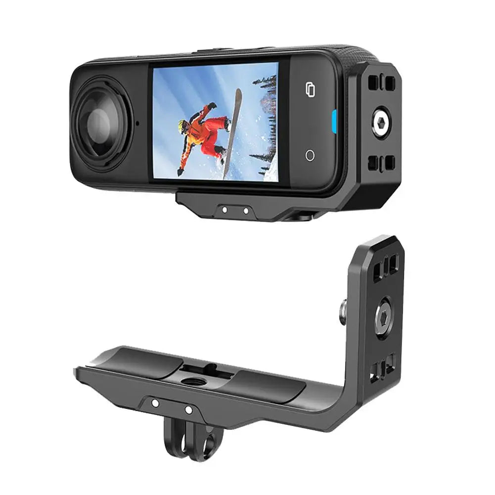 L-Shape Magnetic Mount Bracket for Insta360 X5/X4 – Aluminum