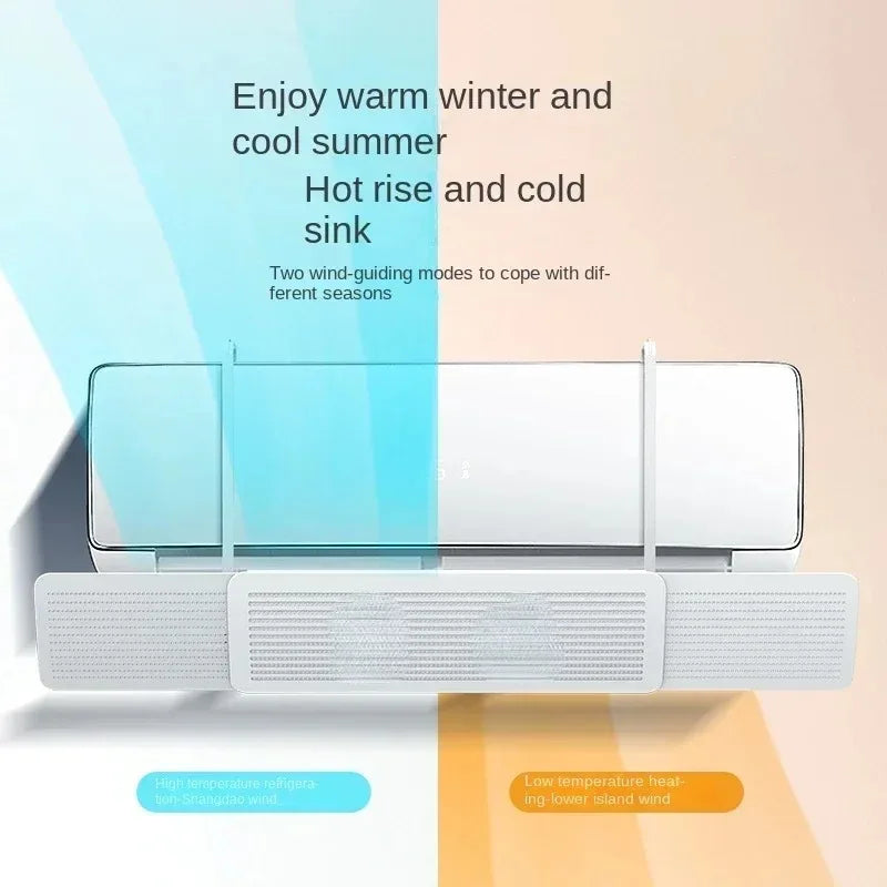Adjustable Crescent AC Wind Deflector – Universal Wall Mounted