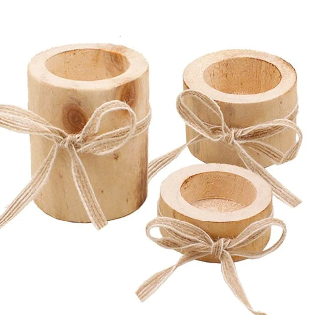 Wooden Cylinder Candle Holder – Wedding & Home Décor Gift
