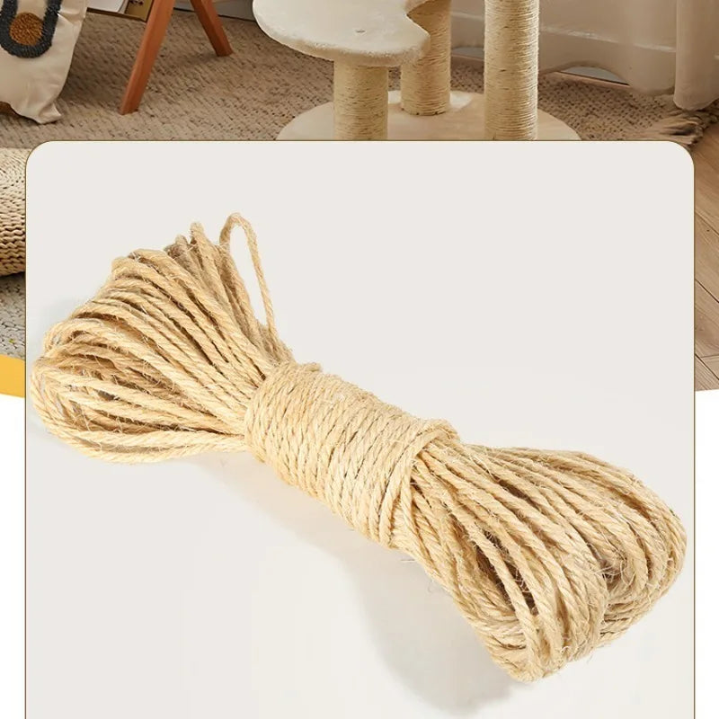 10M Natural Jute Rope Cat Scratcher & Furniture Protector