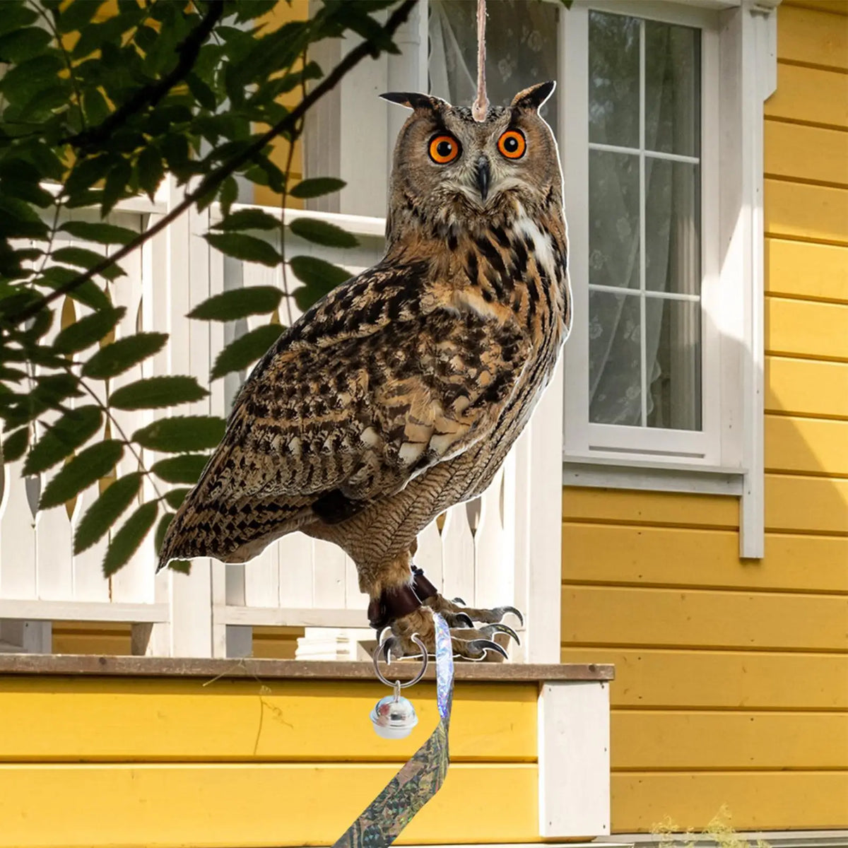 Expel Birds Pendant 2D Owl Scarecrow Garden Protector Decorative