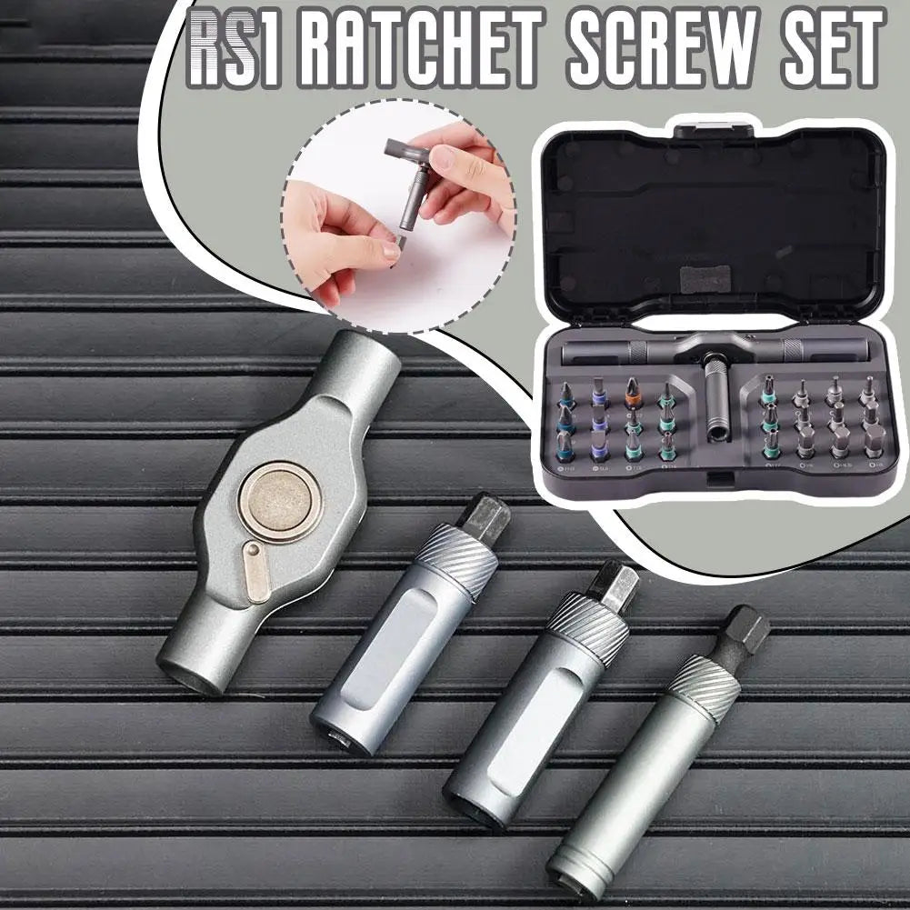24-in-1 Magnetic Ratchet Screwdriver Set | DIY Home Repair Kit