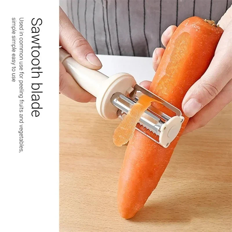 3-in-1 Stainless Steel Vegetable & Fruit Peeler with Grater