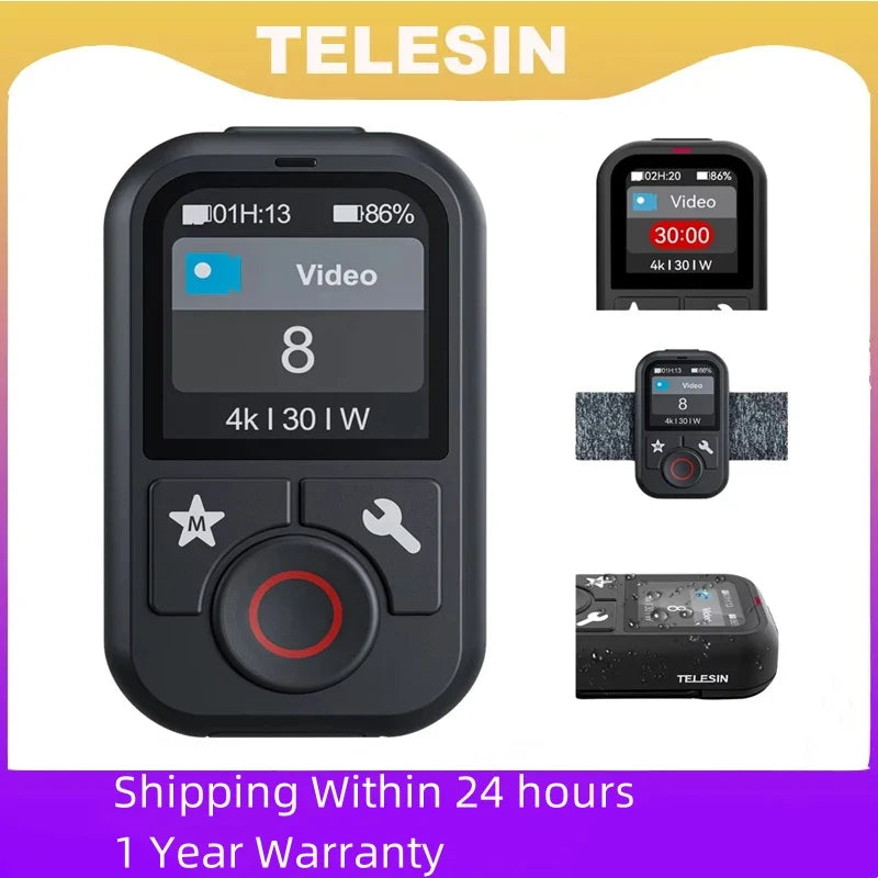 TELESIN Waterproof Bluetooth Remote Control Gopro Hero13 12 11 10 9 8