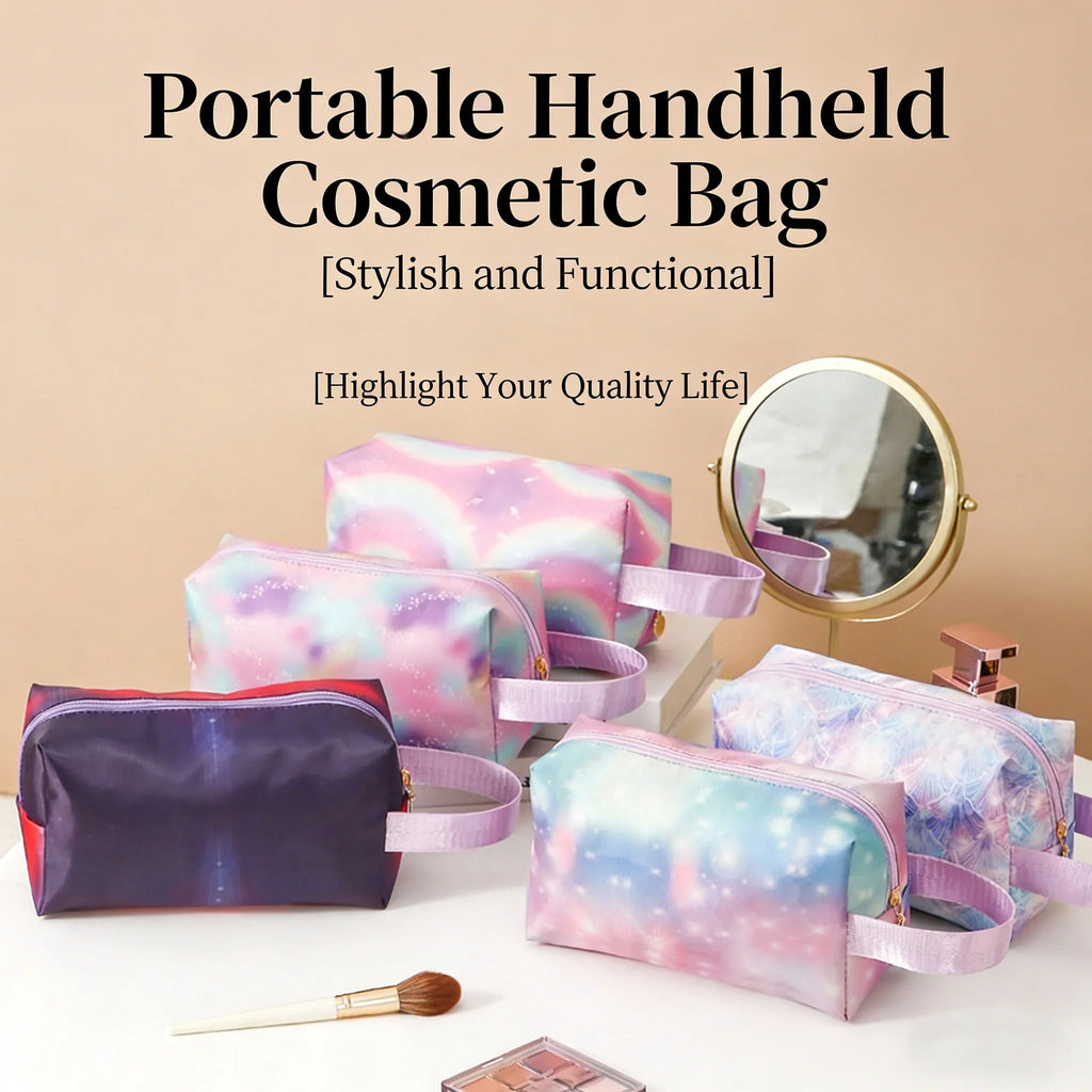 Gradient Cosmetic Bag Without Handle Waterproof Makeup Pouch Portable