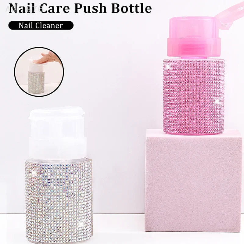 Diamond Press Pump Refillable Bottle | Nail Polish Remover Tool