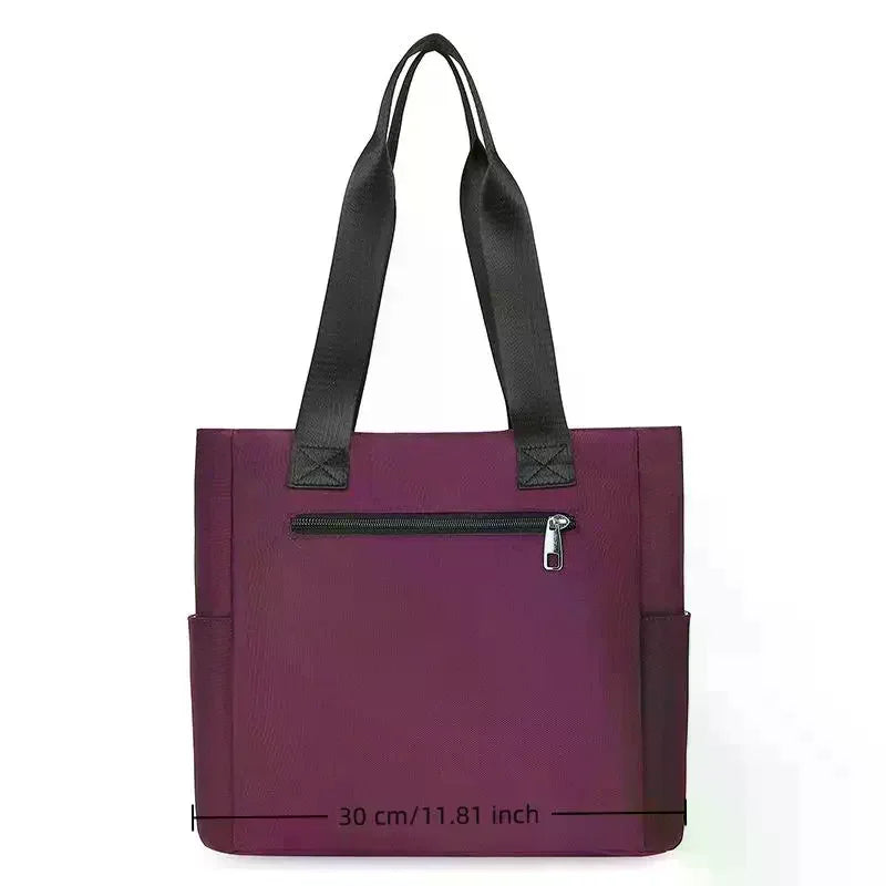 Lightweight Waterproof Nylon Shoulder Tote Bag | Large Capacity