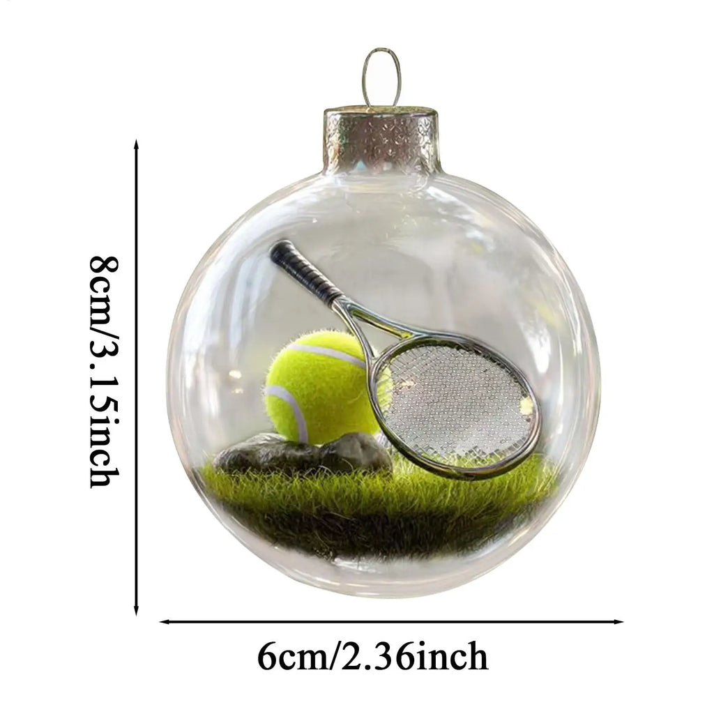 Sports Theme Christmas Ornament Ball Miniature Football Basketball