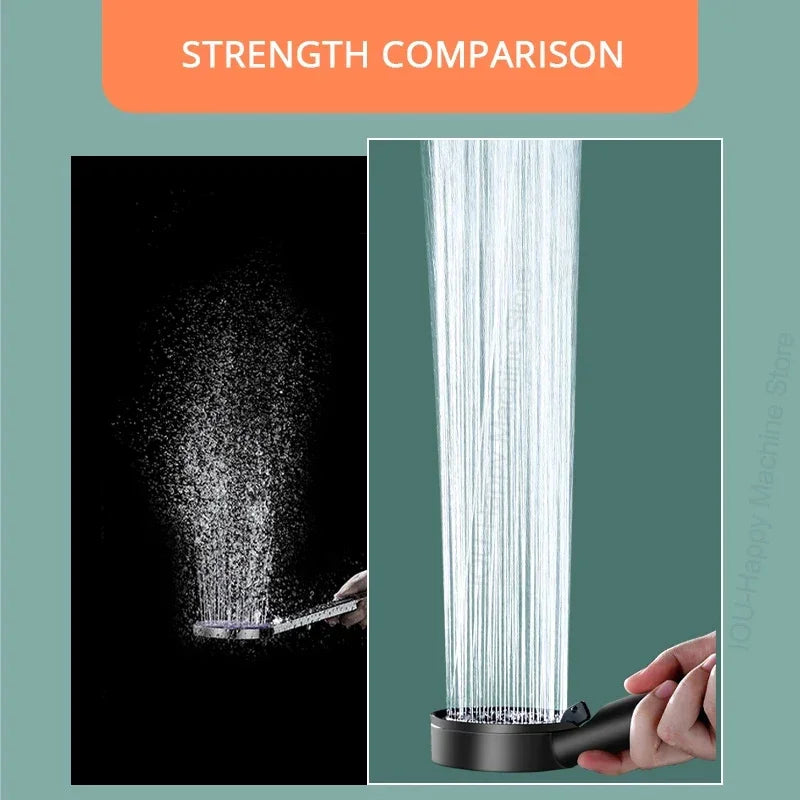 5-Mode High Pressure Water Saving Handheld Shower Head – Black
