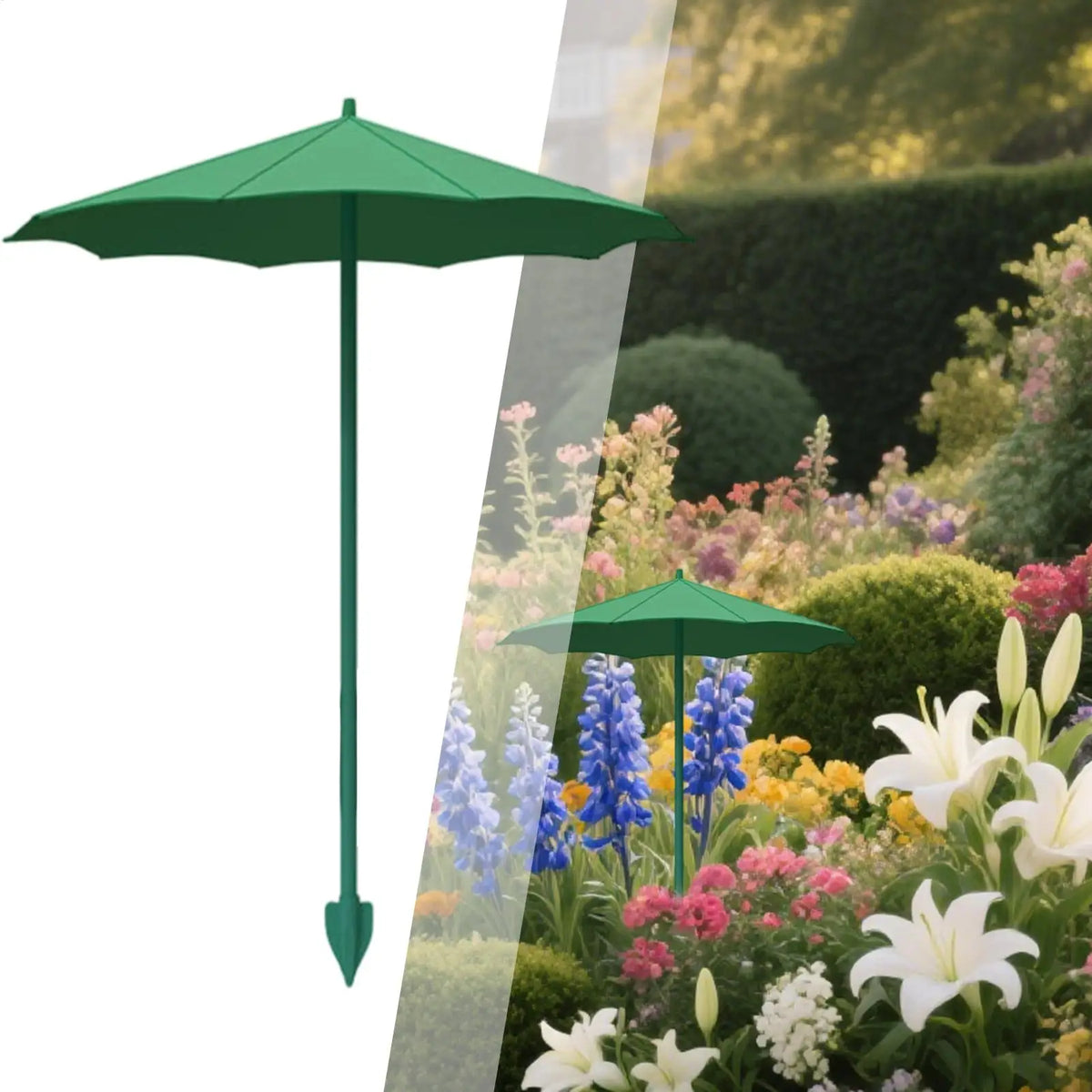 3-Pack Adjustable Garden Plant Umbrellas | UV Sun Shade Parasol
