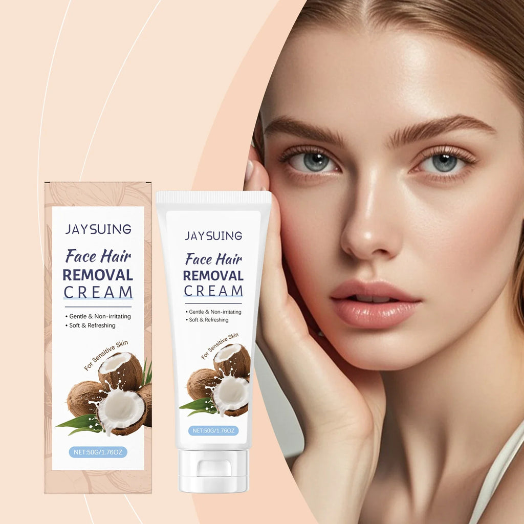 Jaysuing Coconut Facial Hair Removal Cream 50g | Hyaluronic Acid