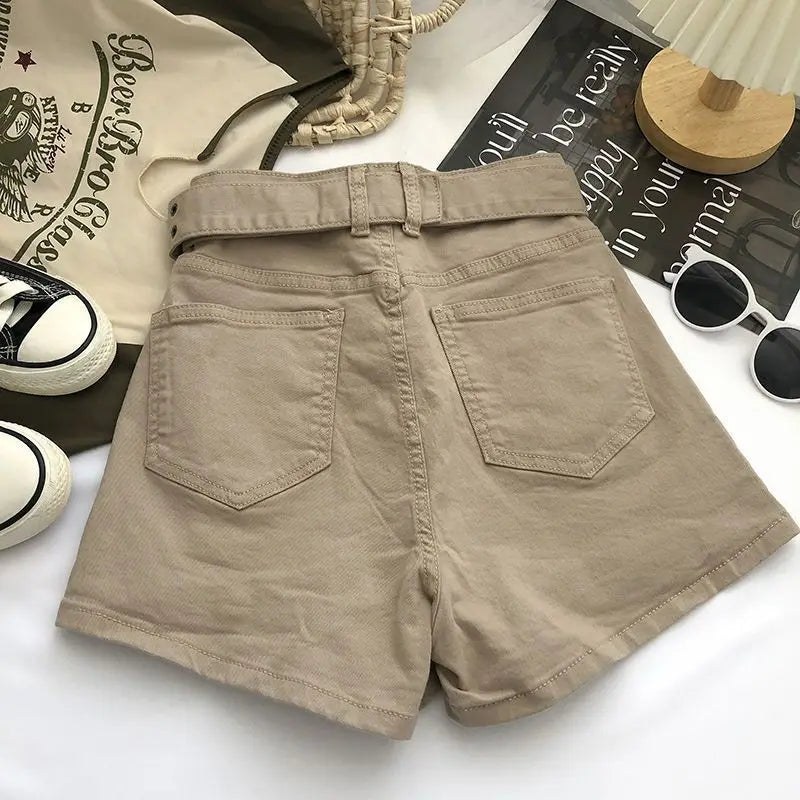 Women's Y2K High-Waist Cargo Skort – A-Line Skirt Shorts