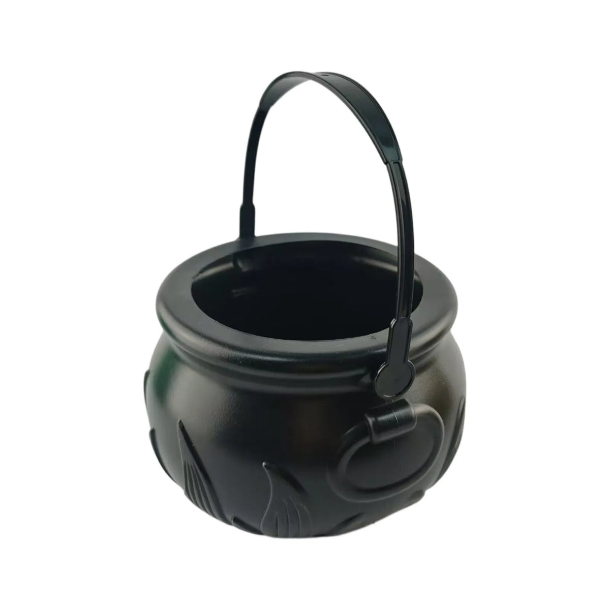 Halloween Witch Cauldron Candy Bucket | Flame Stripe Resin Pot