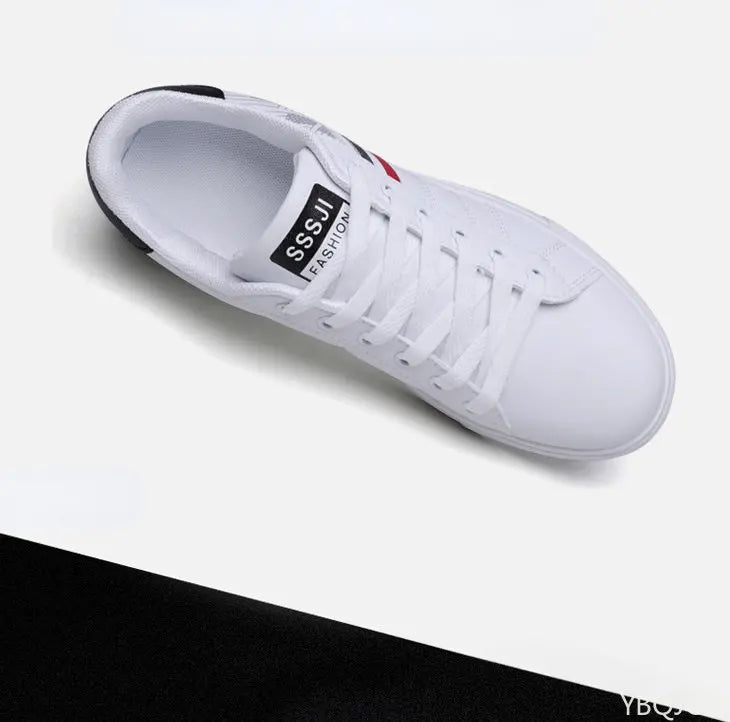 YBQJOO Flat Lace-Up Sneakers – Unisex Low-Top Casual Shoe