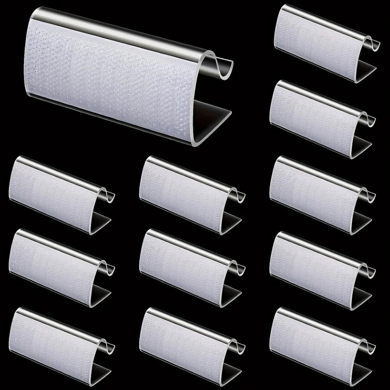12-Pack Transparent Table Skirt Clips – Tablecloth Holders