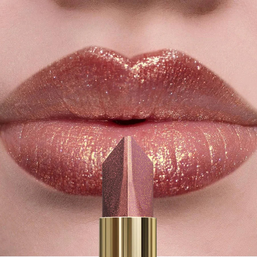 KAFURUX Glitter Two-Tone Metallic Lipstick | Matte Pearlescent