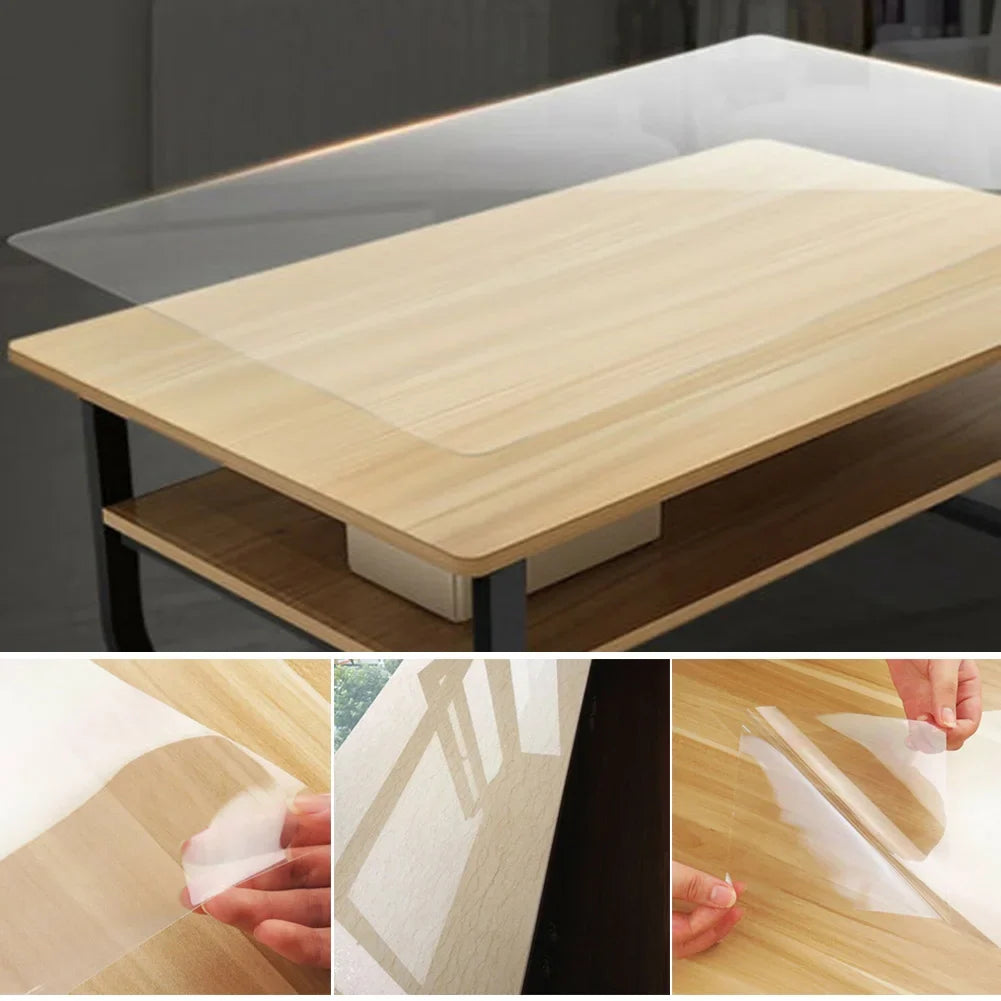 Clear PET Desk Protector Film | Anti-Scratch Table Cover Mat
