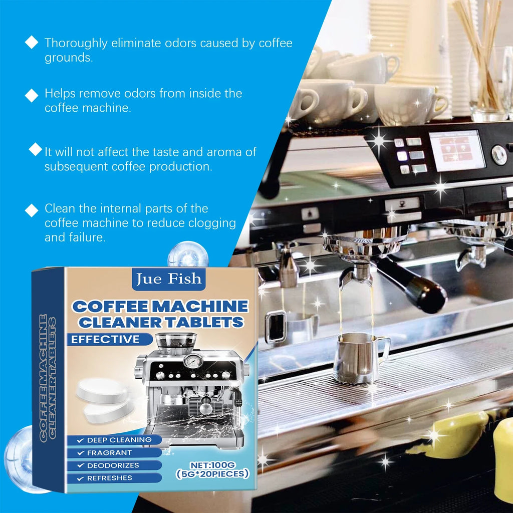 20-Pack Coffee Machine Cleaning Tablets – Deep Clean & Degrease