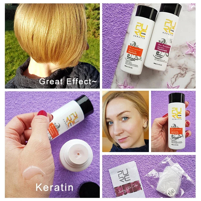 PURC Brazilian Keratin Shampoo & Conditioner Treatment Set