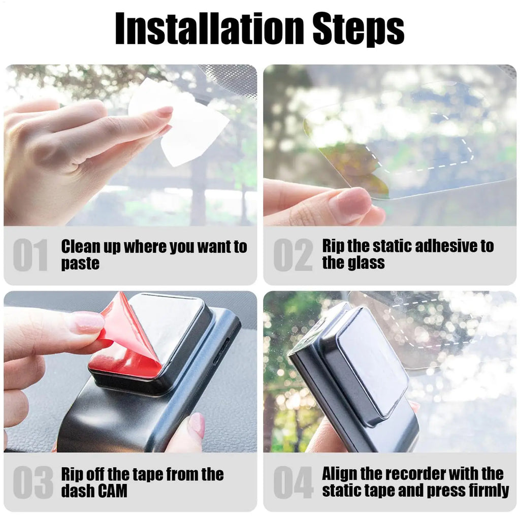 6-Pack Dash Cam Windshield Electrostatic Sticker Film – PET