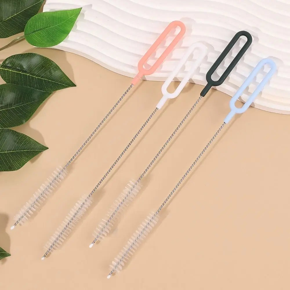 Stainless Steel Nylon Brushes Household Reusable Baby Bottle Cleaner