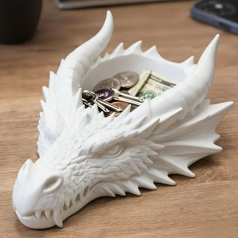 3D Dragon Head Storage Tray – Gothic Jewelry Holder & Decor