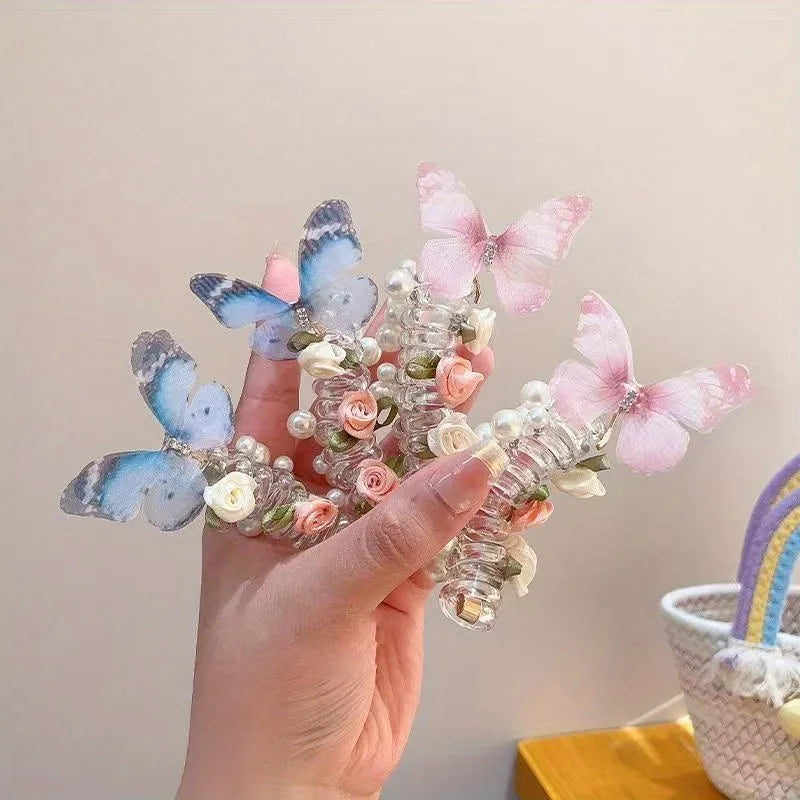 Mesh Butterfly Headbands for Girls – Floral Round Design