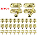30-Pack Toggle Hasp Latch Clasps for Wooden Boxes – Gold, Bronze