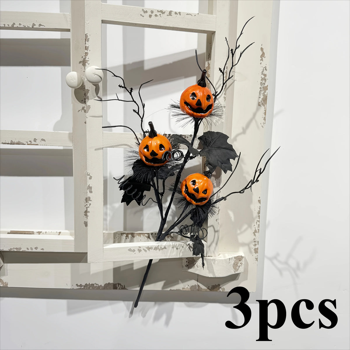 Halloween Artificial Pumpkin Bouquet – Spooky Plastic Decor