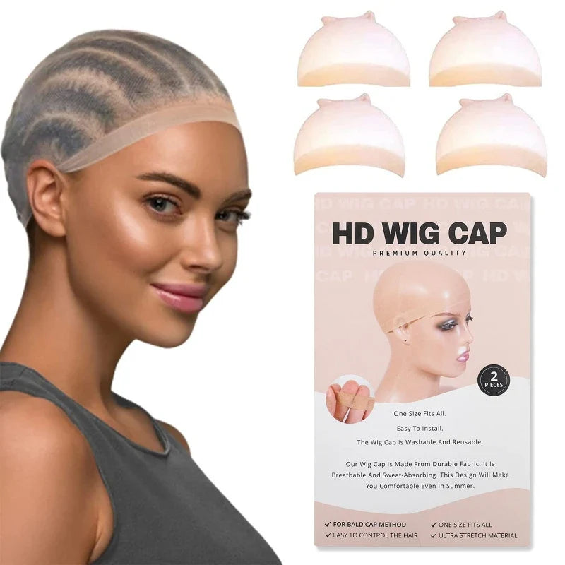 HD Invisible Wig Cap – Ultra-Thin Nylon Stocking Cap for Lace Wigs
