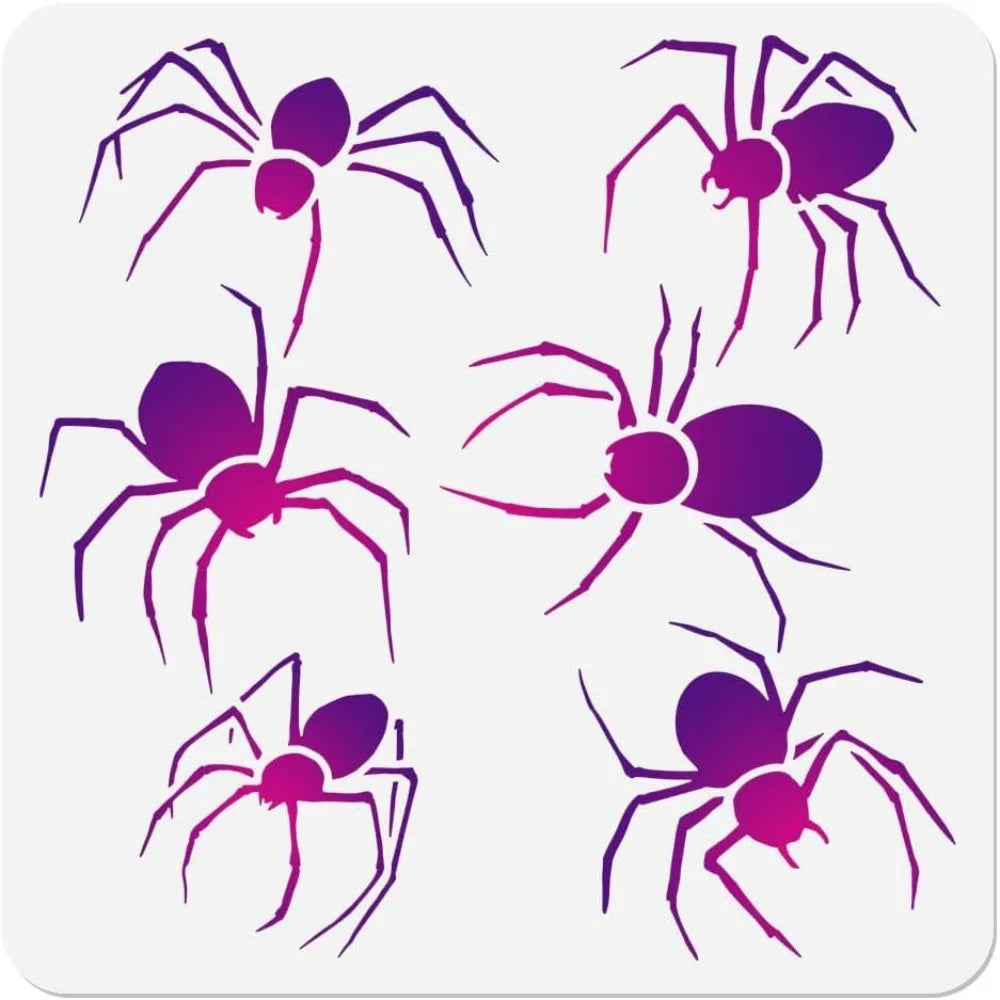 Spider Stencil for Painting 11.8" – Reusable DIY Wall Stencil