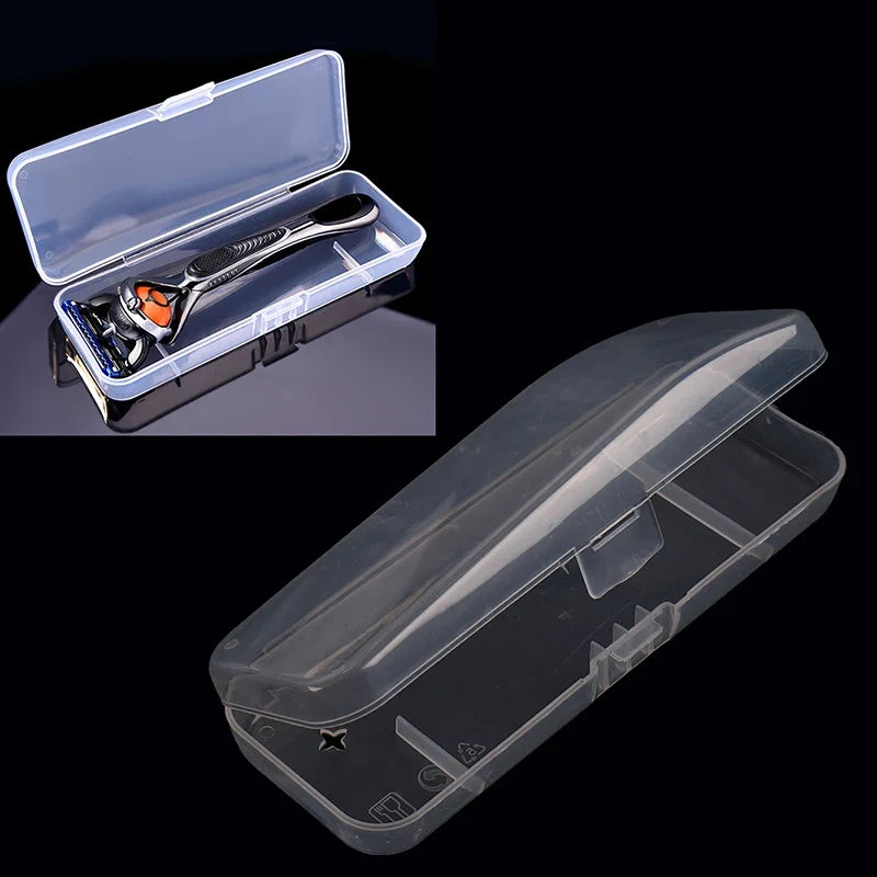 Transparent Razor Storage Box – Plastic Shaver Travel Case