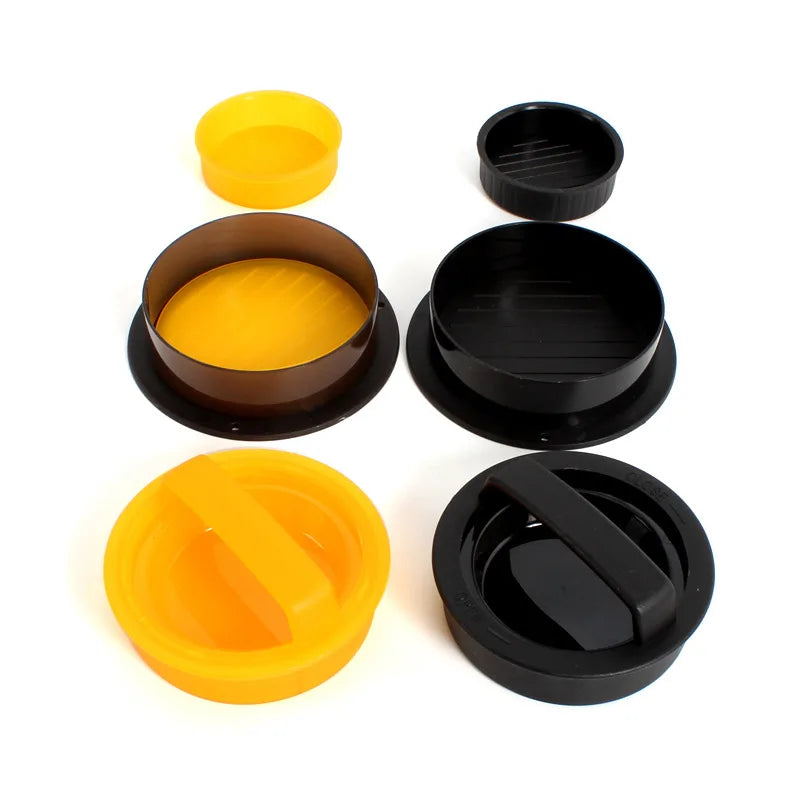 3-in-1 Burger Press & Stuffed Patty Maker – Non-Stick BBQ Mold