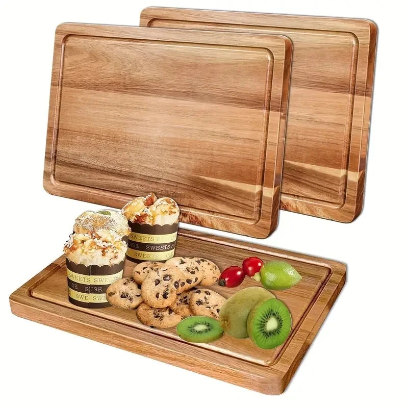Wooden Cutting Board – Beech & Walnut Butcher Block Kitchen