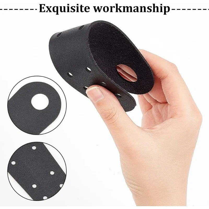 PU Leather Roller Skate Toe Guards – 1 Pair Black