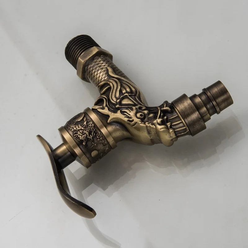 Antique Bronze Wall Mount Bibcock – Zinc Alloy Garden Faucet