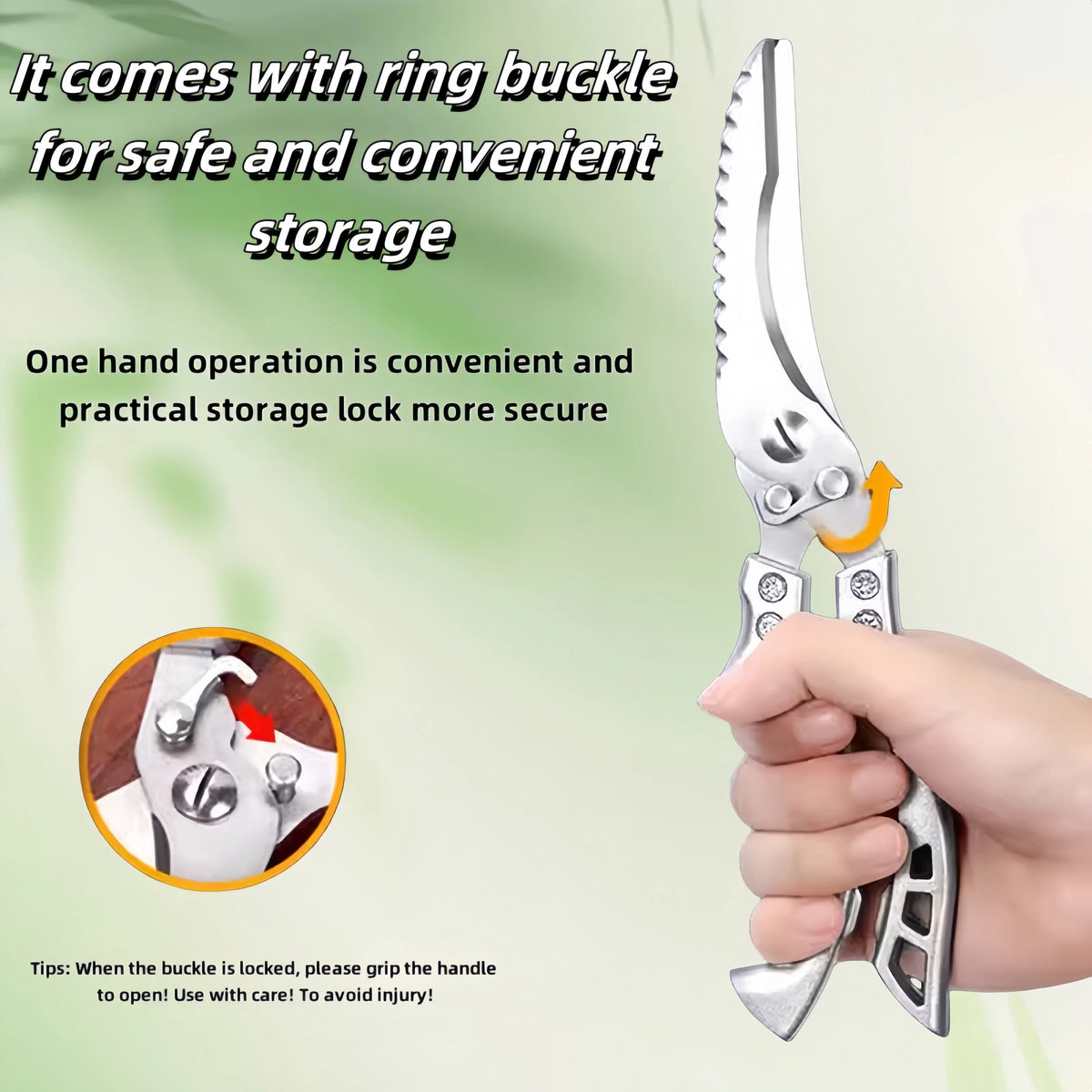 Multifunctional Kitchen Shears – 3CR14 Stainless Steel Bone Scissors