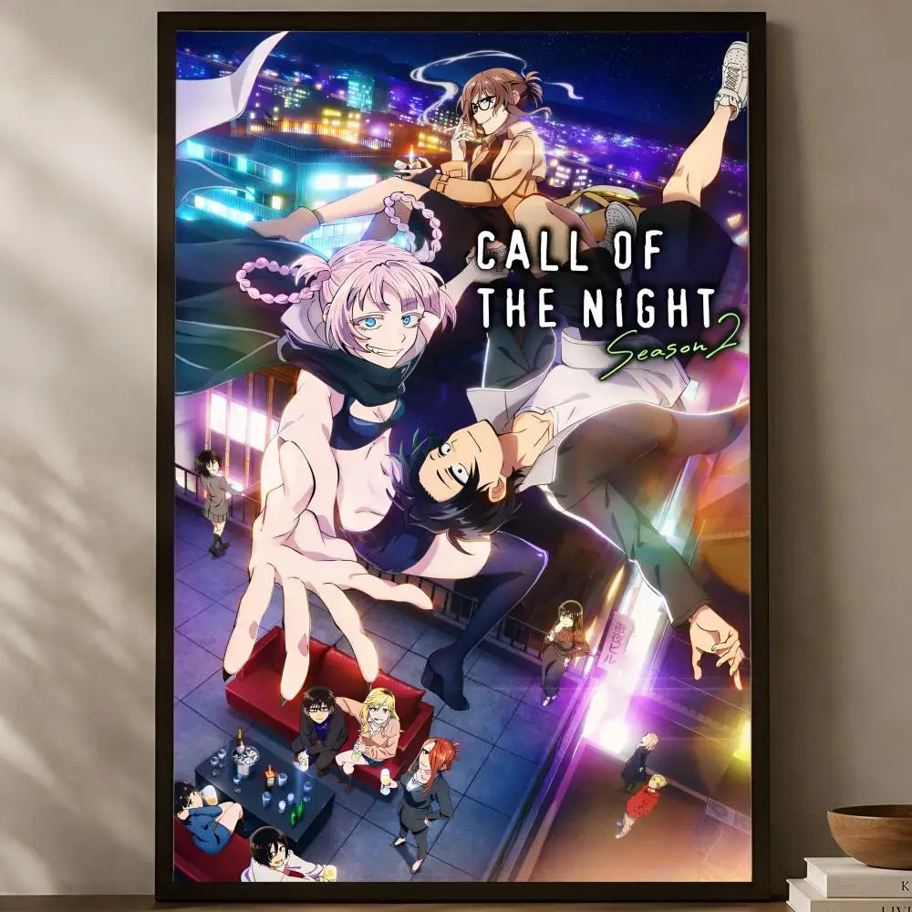 Call of the Night Anime HD PVC Self-Stick Wall Art Poster