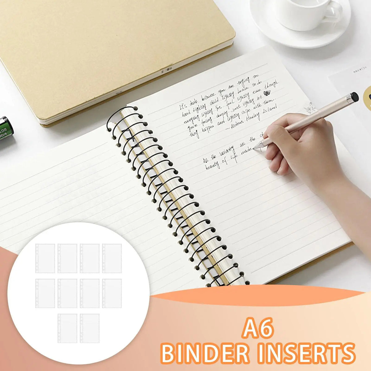 A6 Binder Replacement Card Pages Transparent Sticker Book Suitable