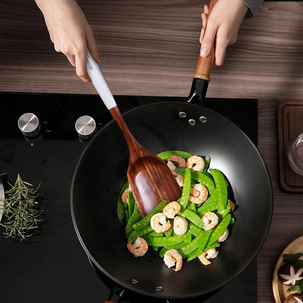 Teak Wood Kitchen Utensil Set – Spoon, Ladle & Skimmer