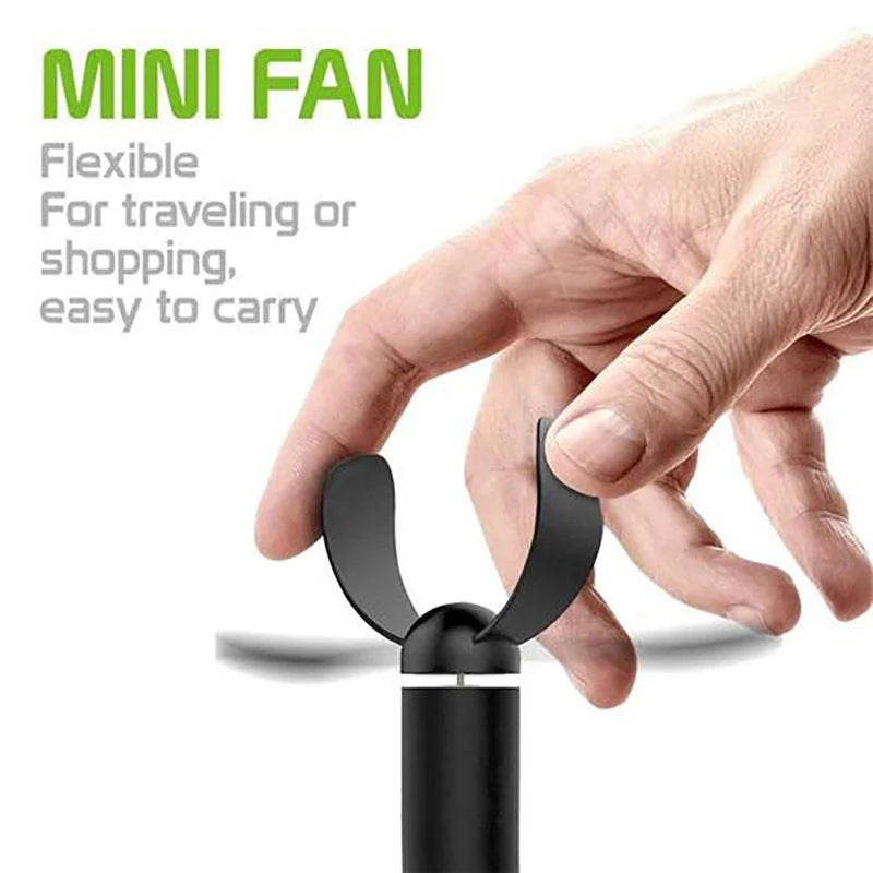 USB Mini Fan Flexible Portable Eye Protection Night Light LED