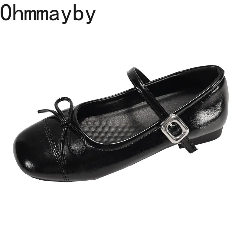 Women's Butterfly-Knot Ballet Flats – Soft Mary Jane Shoes