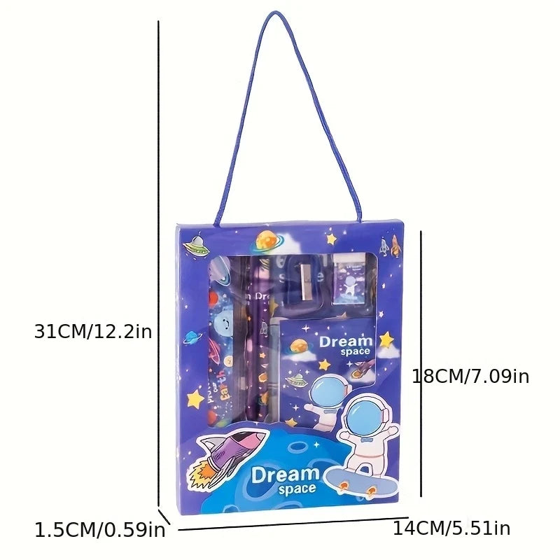Capybara & Astronaut Stationery Set – 6-Piece Gift Bundle