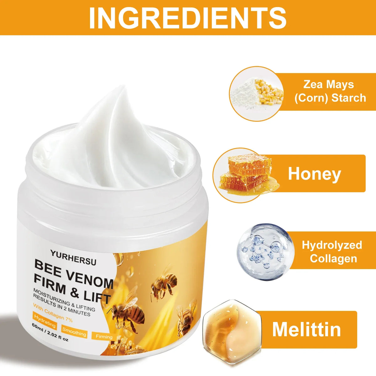 YURHERSU Bee Firming Face Cream 60ml – Smooth & Lift All Skin