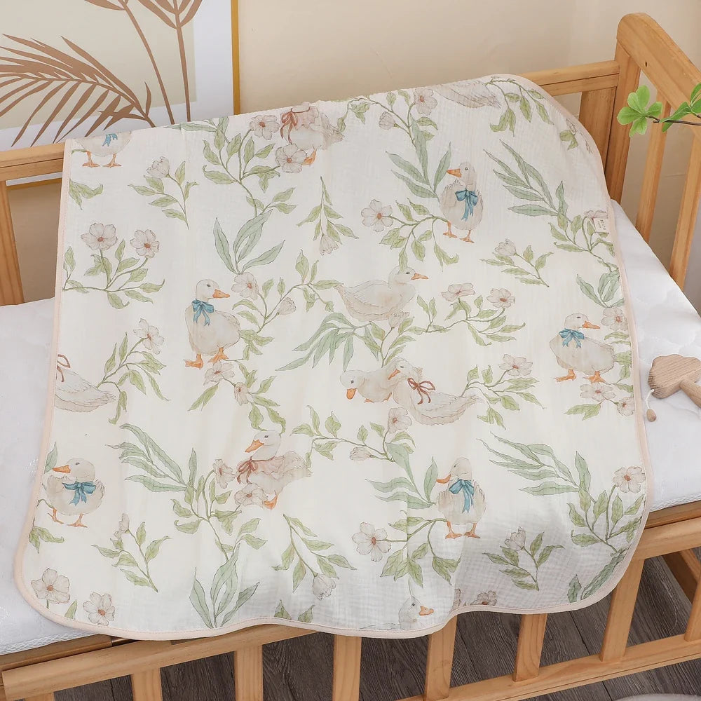 Newborn Baby Bath Towel | Soft Cotton Bamboo Gauze Blanket